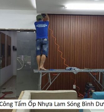 Thi Công Tấm Ốp Nhựa Lam Sóng Bình Dương