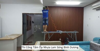 Thi Công Tấm Ốp Nhựa Lam Sóng Bình Dương