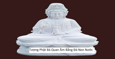 Tượng Phật Bà Quan Âm Bằng Đá Non Nước