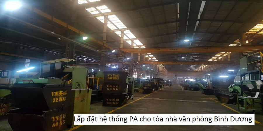 Lắp đặt hệ thống PA cho tòa nhà văn phòng Bình Dương